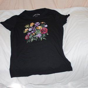 Aeropostale Black Floral Graphic Tee
